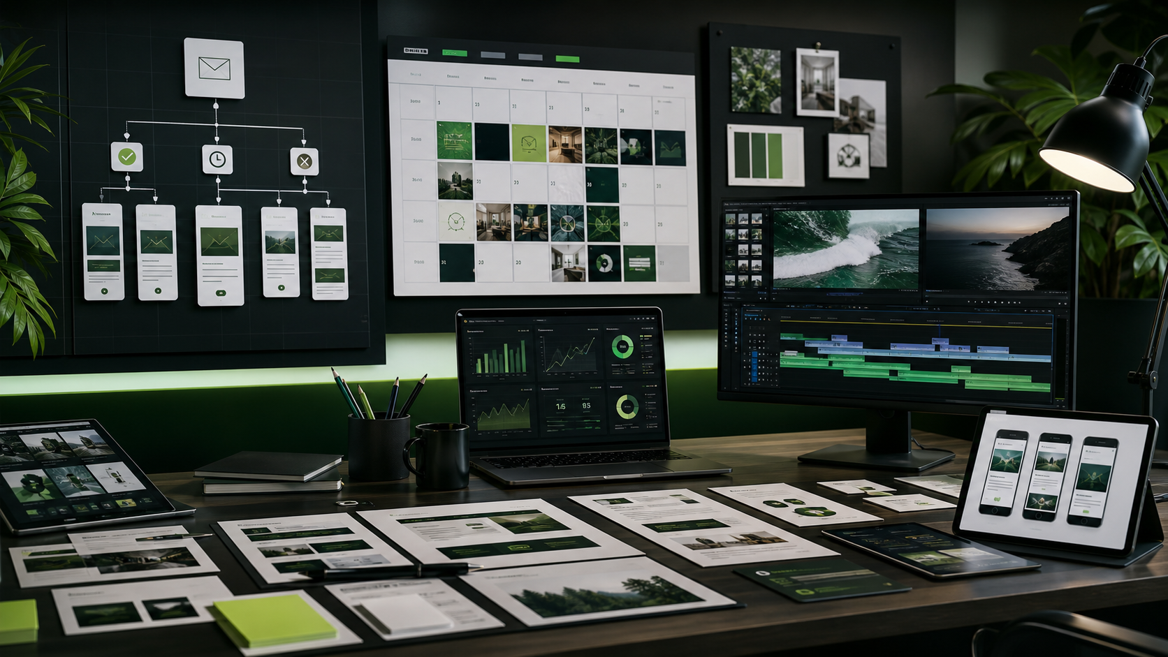 Creative marketing production workspace